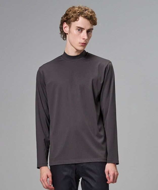 JOSEPH HOMME 新色追加【高機能素材】ハイゲージベアスムース　モックネック長袖Ｔシャツ