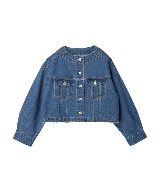 earth music&ecology ノーカラーＧジャン Medium Indigo