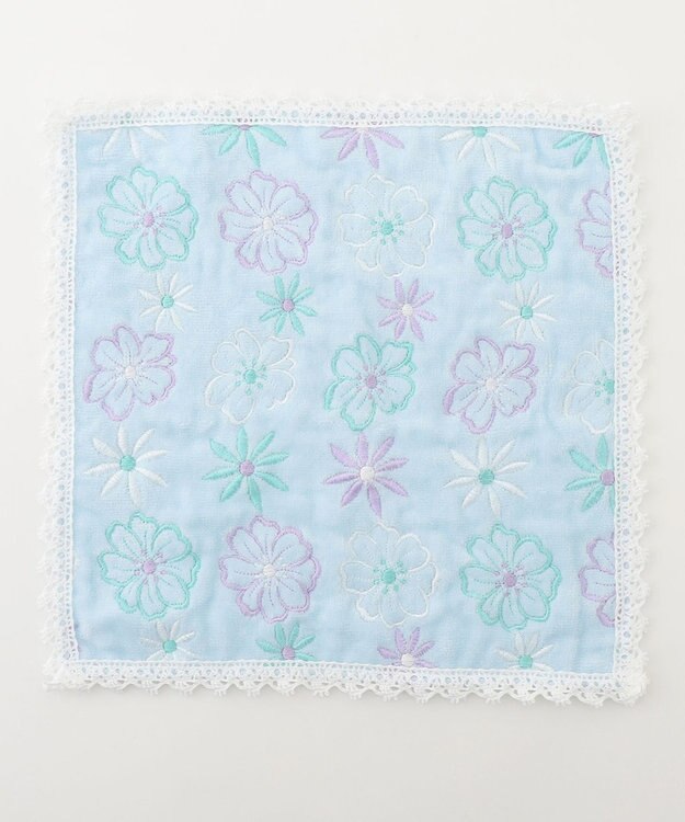 TOCCA DANCE WITH PANSY TOWELCHIEF タオルハンカチ スカイブルー系