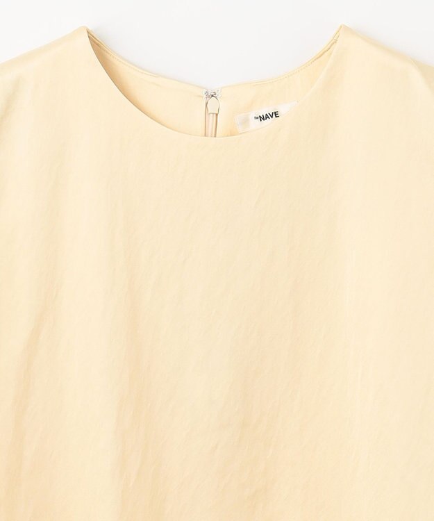 NAVE 【ReNAVE　洗える】グロスサテンブラウス クリーム