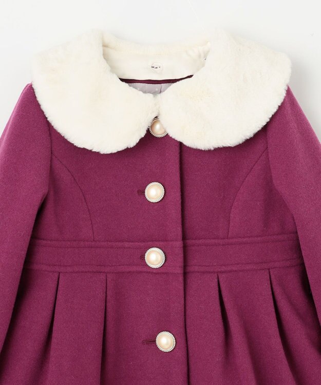 ANY KIDS ウール ライク コート ローズ