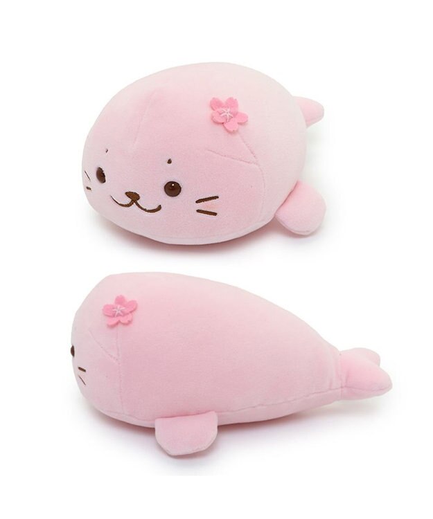Mother garden しろたん 桜色 ふわもち マスコット 22cm ピンク（淡）