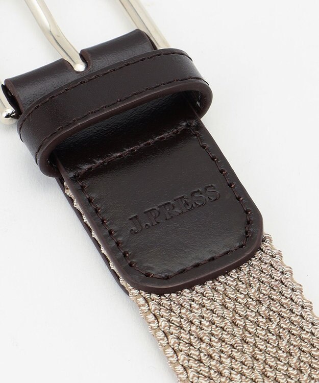 J.PRESS MEN ゴムメッシュベルト ベージュ系