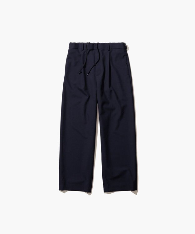 ATON 【26FW】WOOL TROPICAL | ルーズフィットパンツ - UNISEX NAVY