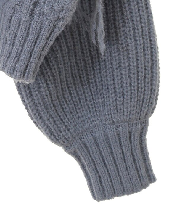 Green Parks ・ｓｗｉｎｇ　ｂｙ　フリンジタートルニット Blue