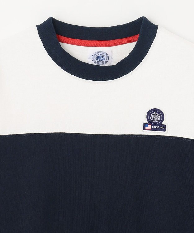 J.PRESS KIDS 【140-170cm】切替×袖プリント 長袖Tシャツ ネイビー系