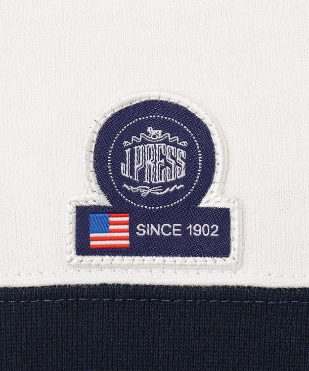 J.PRESS KIDS 【140-170cm】切替×袖プリント 長袖Tシャツ ネイビー系
