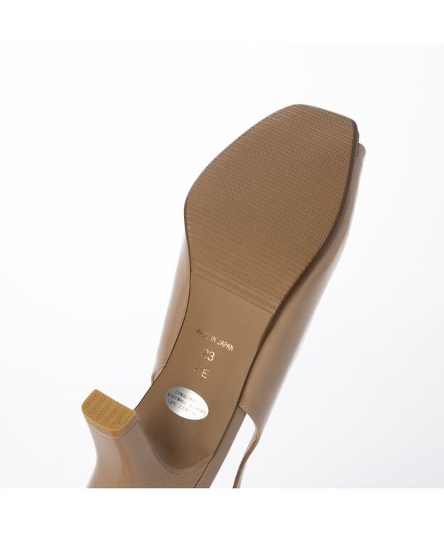 Riz raffinee <Riz raffinee>スクエアカット バックベルトサンダル ダークベージュエナメル