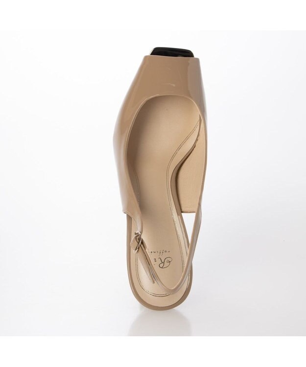 Riz raffinee <Riz raffinee>スクエアカット バックベルトサンダル ダークベージュエナメル