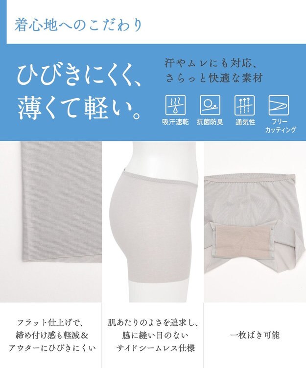 Wing インナーボトム【綿の贅沢オーガニック フラットタイプ】オーガニックコットン混　１分丈　ウイング／ワコール　ER1147 シェルベージュ