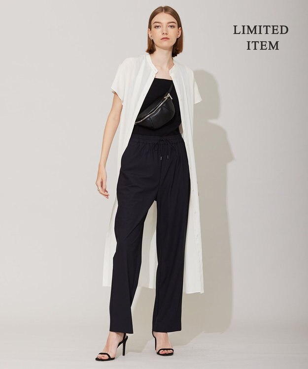 ICB L 【WEB限定・洗える】 ブロードステッチリブ タンクトップ ブラック系