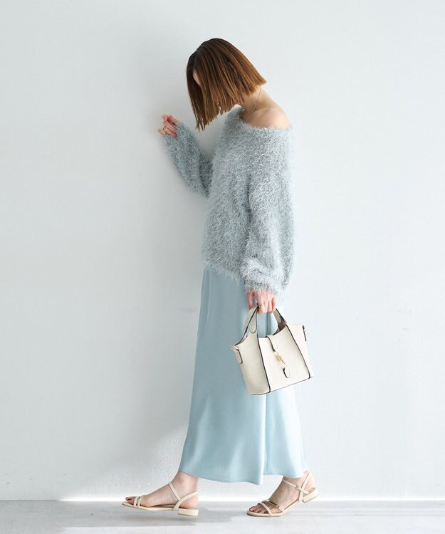 YECCA VECCA ラメ混シャギーニット Light Gray