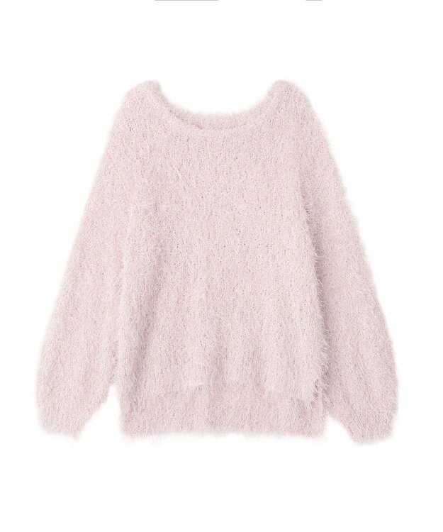 YECCA VECCA ラメ混シャギーニット Pink