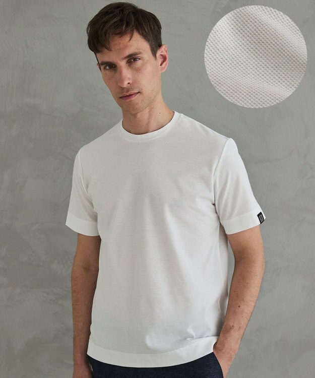 GOTAIRIKU キングサイズ登場【サラサラ/高通気】仕事で着られる 鹿の子 BIZ Tシャツ ホワイト系