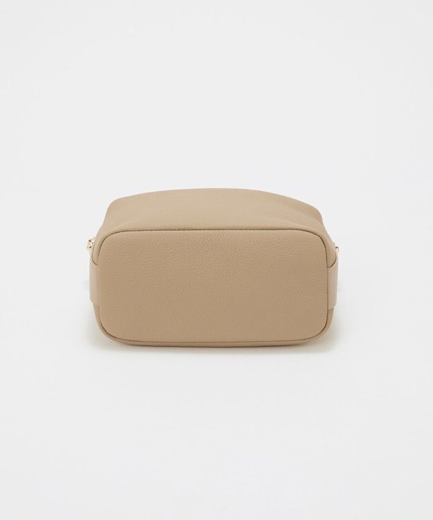 TOPKAPI 【TREASURE TOPKAPI】シュリンクレザー ハンドルオープン ミニ ショルダーバッグ グレージュ