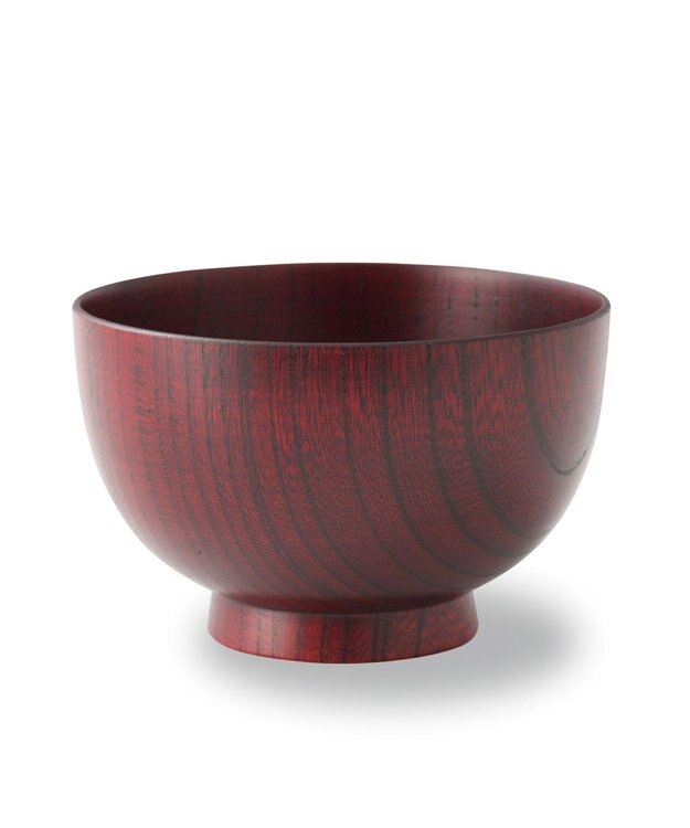 たち吉 【たち吉】欅 くりぬき椀（朱）〈1個〉 越前塗 ホワイト系その他