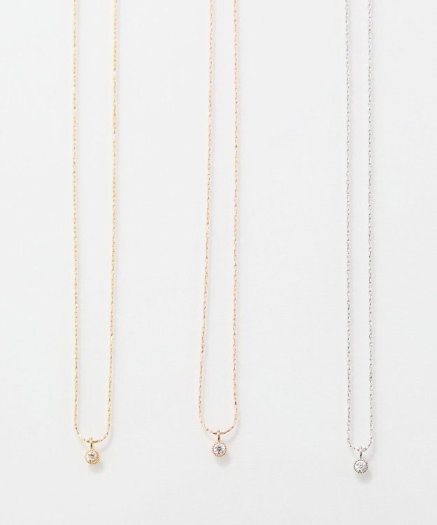 Phoebe 【金属アレルギー対応】シャイニーフチミルネックレス　シャンパンゴールド シャンパンゴールド