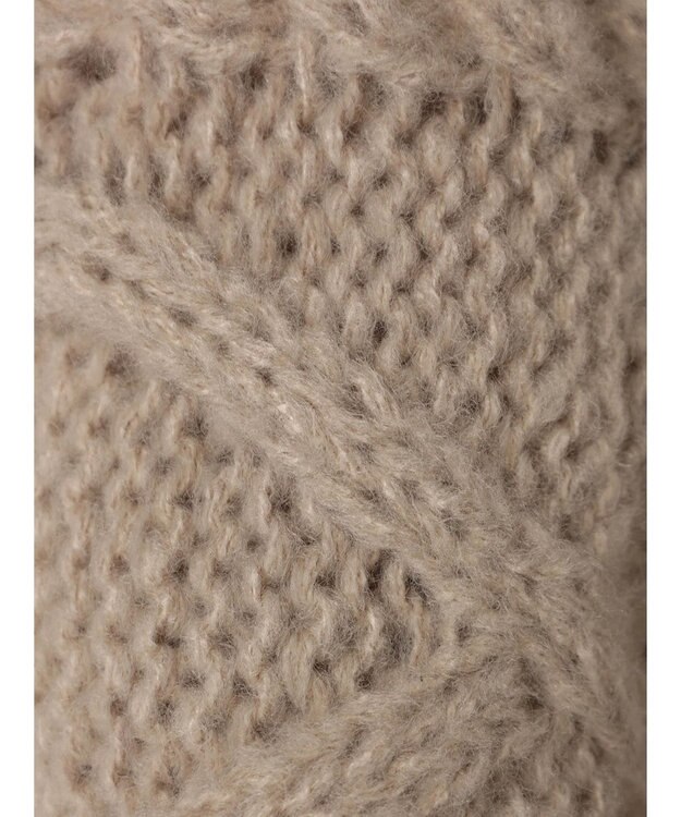 CRAFT STANDARD BOUTIQUE ブラッシングケーブルニット Gray Beige
