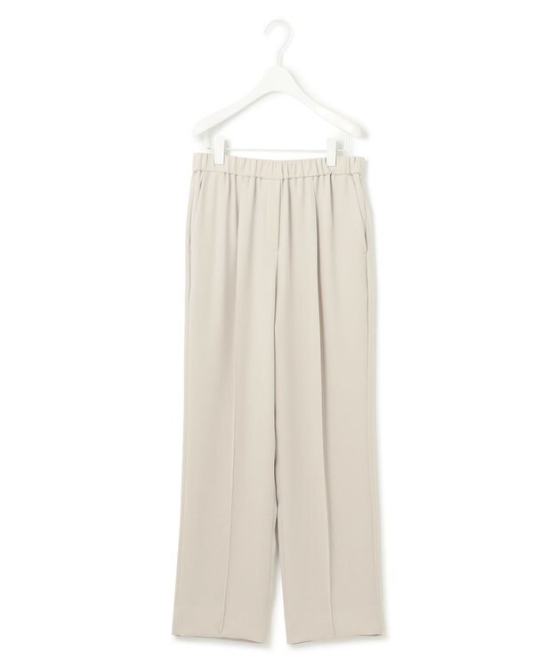 ICB L 【洗える】ライトダブルクロス ストレートパンツ トープ系