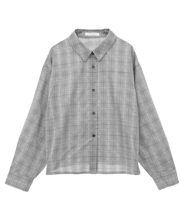 Green Parks サイドドロストショート丈シャツ（チェック） Check