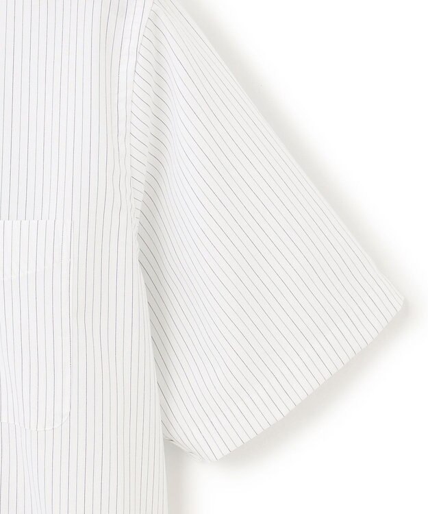 J.PRESS MEN 【EXTRA COMFORT / 形態安定・ストレッチ・抗菌防臭・速乾】ピンオックス オルタネートストライプ 半袖シャツ/B.D. グリーン系1