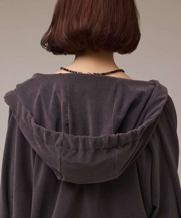 GRACE CONTINENTAL ルーズパーカーsetトップ チャコール