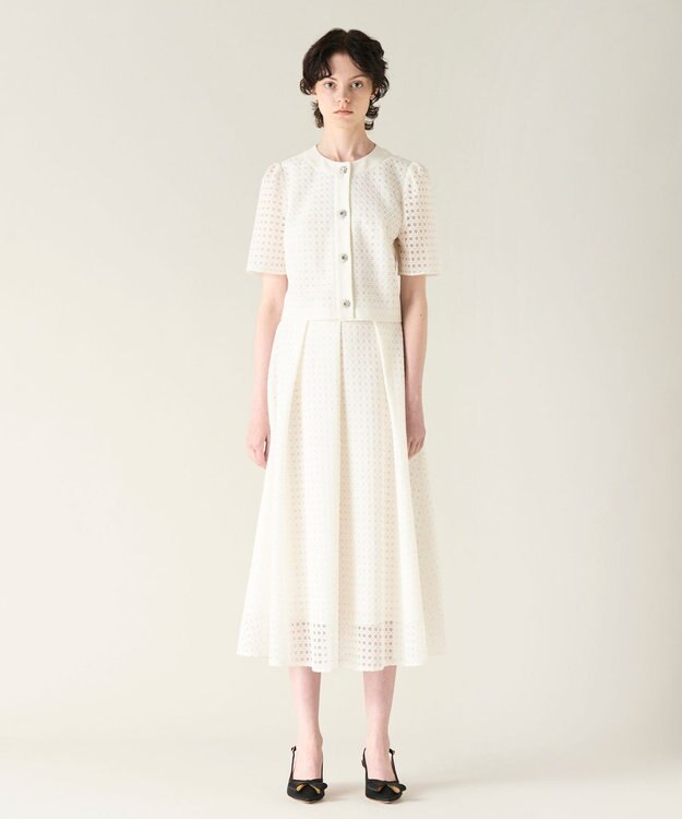 GRACE CONTINENTAL レースショートトップ ホワイト