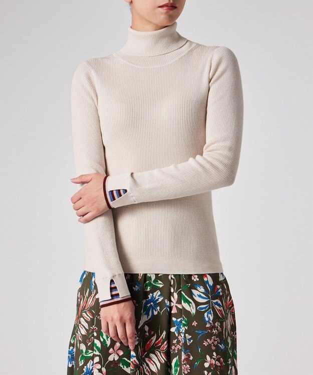 Paul Smith ハイゲージ タートルネック ニット エクリュ