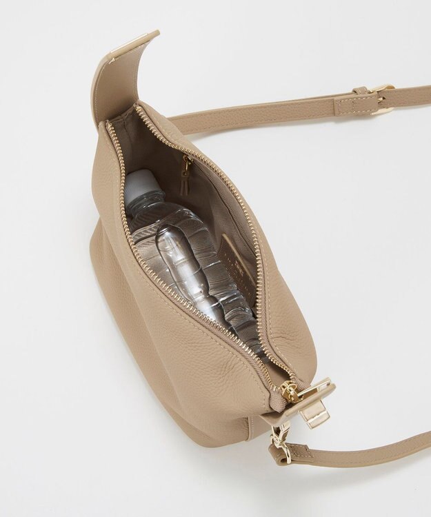 TOPKAPI 【TREASURE TOPKAPI】シュリンクレザー ハンドルオープン ミニ ショルダーバッグ グレージュ