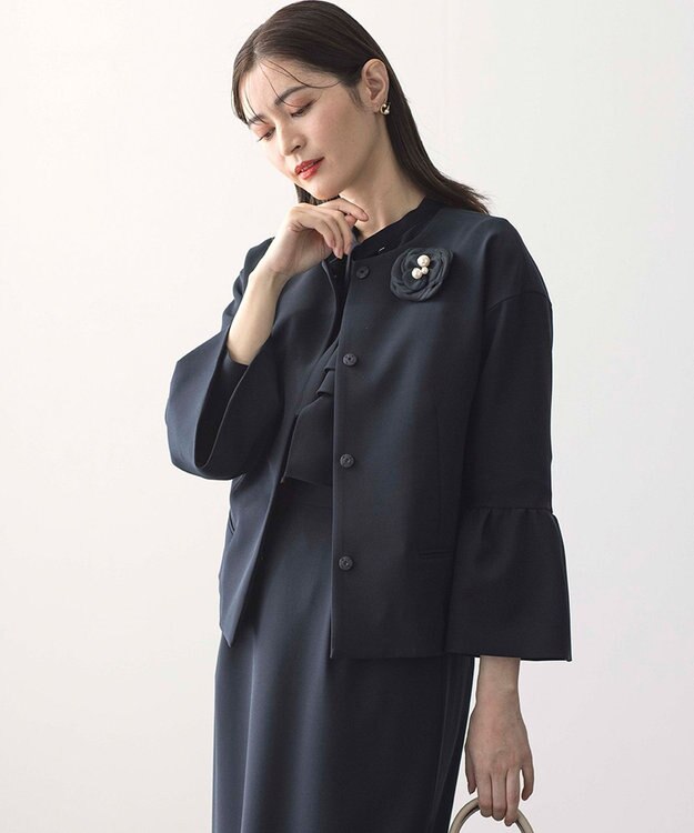 組曲 エアリーフラワーパールコサージュ ネイビー系