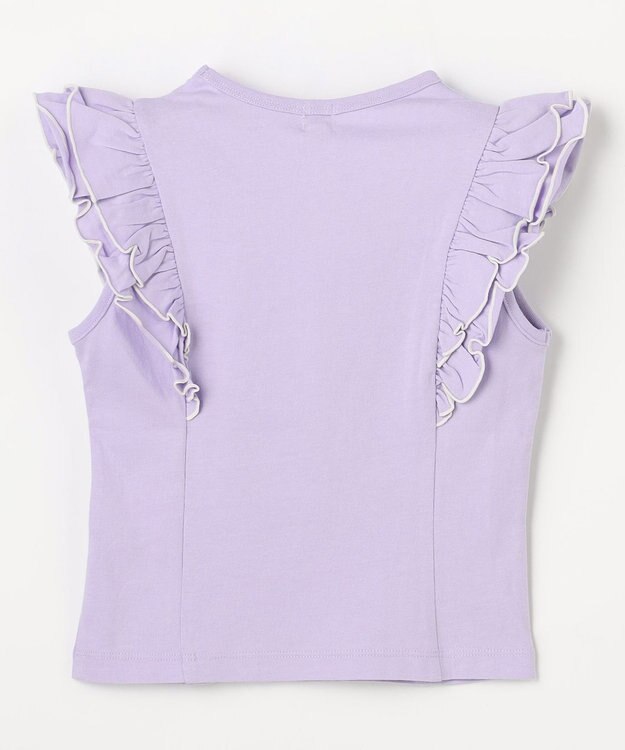 組曲 KIDS 【110-140㎝】 フルールフリルTシャツ ラベンダー