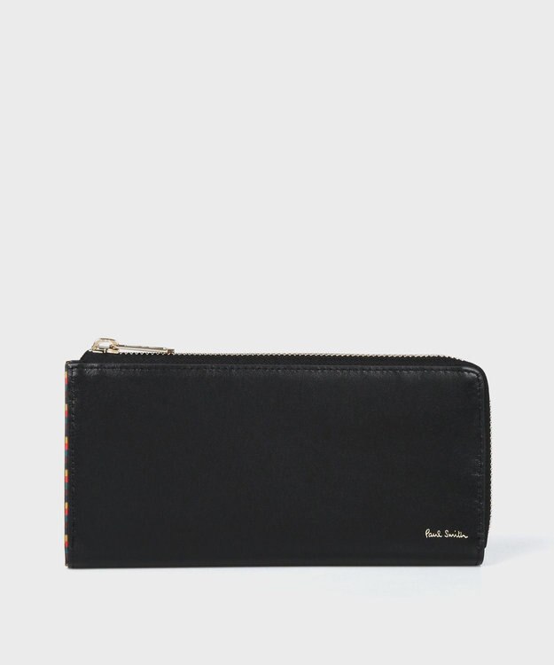 Paul Smith ブライトストライプトリム 長財布 ブラック