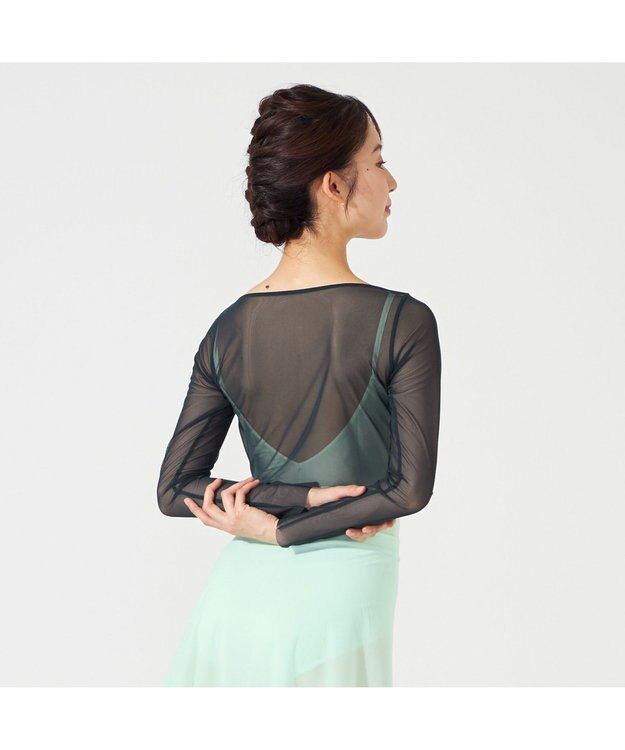 Chacott チュールショートトップ ボトルグリーン