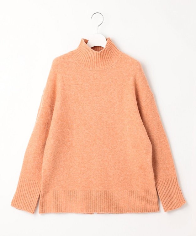 Feroux 【洗える・古畑星夏さん着用】ハイネックニット プルオーバー ライトオレンジ系