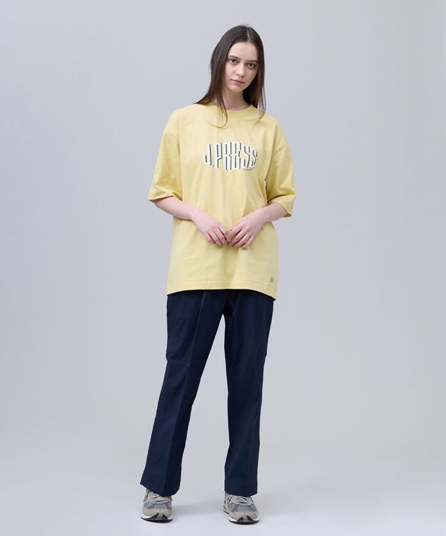 J.PRESS MEN 【J.PRESS ORIGINALS】【UNISEX】Cotton Jersey J.PRESS Logo T-Shirt イエロー系