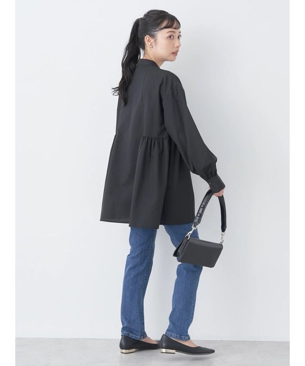 earth music&ecology サイドティアードチュニック Black