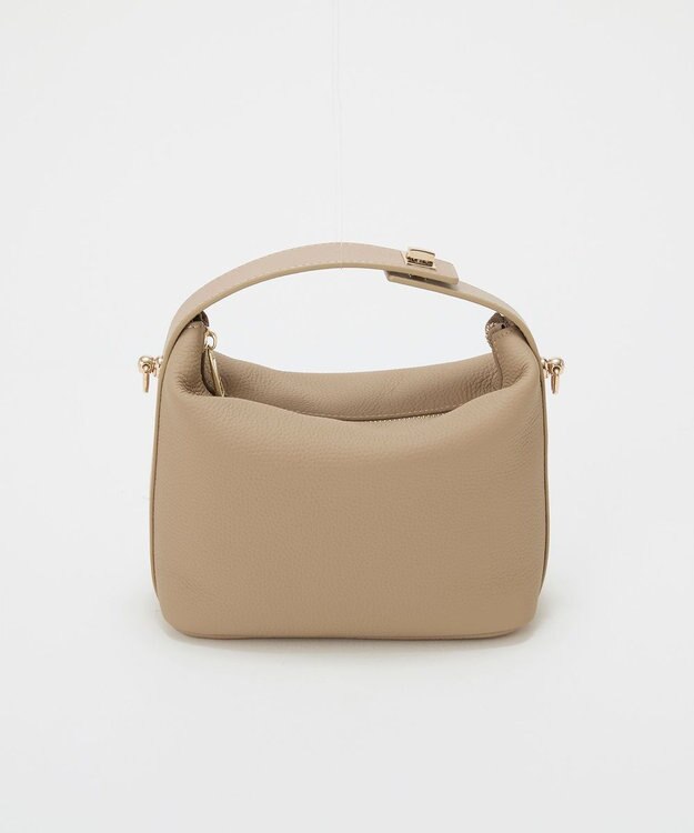 TOPKAPI 【TREASURE TOPKAPI】シュリンクレザー ハンドルオープン ミニ ショルダーバッグ グレージュ