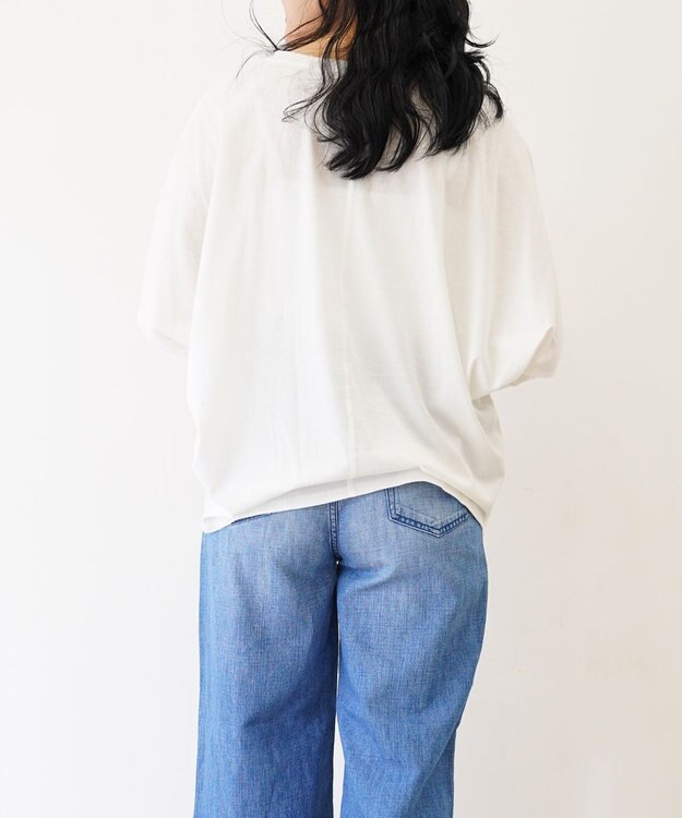 TOQUE 〈大草直子さんアドバイザー〉 【天然素材】タンギスコットン天竺ドルマンTシャツ オフ