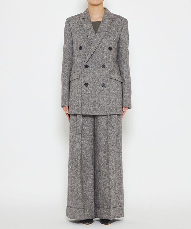 uncrave ネップツイード パンツ（uncrave WHITE） ネップブラック