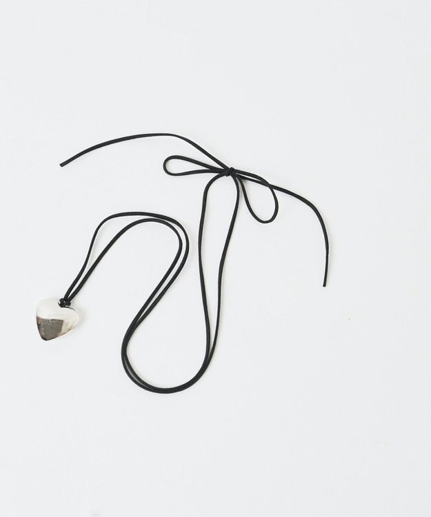 WEGO LBIGハートリボンネックレス シルバー