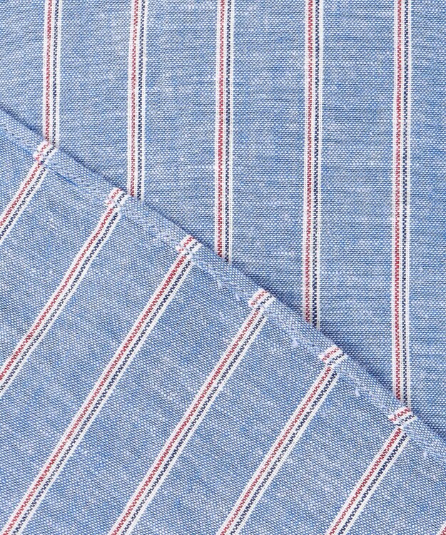 J.PRESS MEN 【WEB・一部店舗限定】コットンリネンストライプシャツ ダルブルー系1
