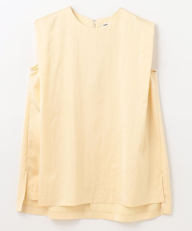NAVE 【ReNAVE　洗える】グロスサテンブラウス クリーム
