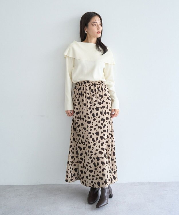 YECCA VECCA 2wayオフショルカラーカーディガン Off White