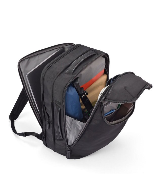 ACE BAGS & LUGGAGE ace. デュアルポーズ A4ファイル 15.6インチPC収納 エキスパンド ビジネスリュック 35113 ブラック