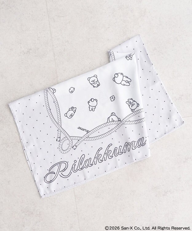 earth music&ecology 【予約】リラックマ×earth アソートドットスカーフ グレー