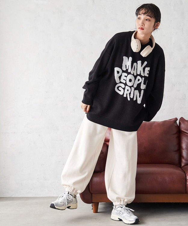 WEGO オーバーフィットジャガードプルオーバー 柄2