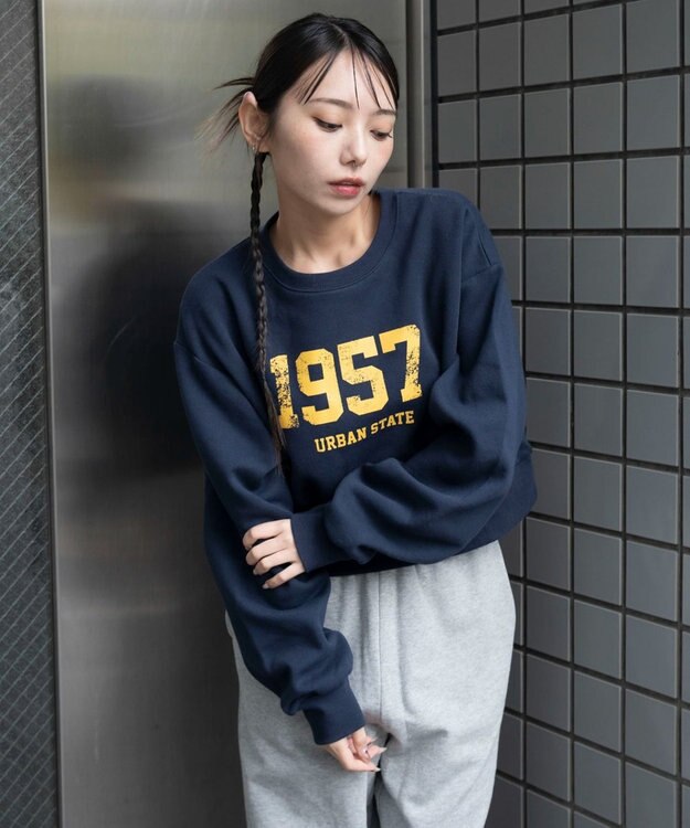 WEGO 【暖かい/裏起毛】裏起毛グラフィックスウェット 柄4