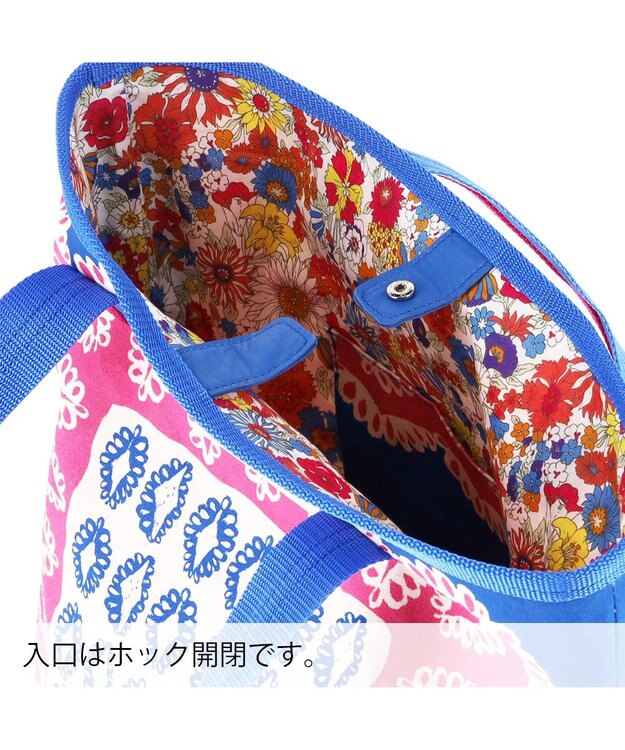 tsumori chisato CARRY ダイヤモンドフラワー トートバッグ リバーシブル 花柄 ブルー