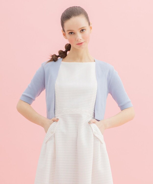 TOCCA 【洗える！&UV CUT】TREFOIL ボレロ スカイブルー系