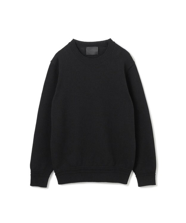 JOSEPH HOMME 【HIGH GRADE LINE】コットンコードブレート　クルーネックニット ブラック系